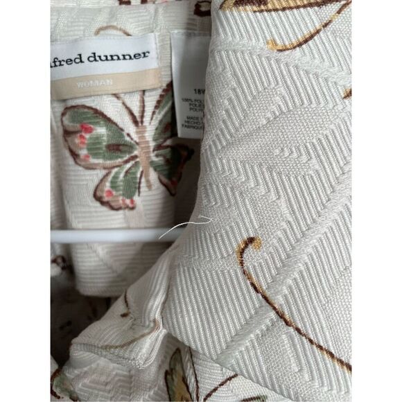 Alfred Dunner Woman Textured Jacket Topper 18W Mature Butterfly Easter Vacation - Picture 6 of 9